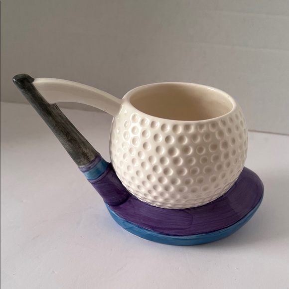Other - Golf Ball Shaped Mug with Golf Club Handle‎ Carnation Nestle